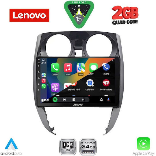 Lenovo Автомобилна Аудио Система (Блутут/USB/WiFi/GPS/Apple-Carplay/Android-Auto) с Тъчскрийн 10"