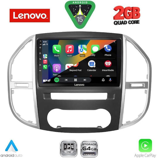 Lenovo Автомобилна Аудио Система (Блутут/USB/WiFi/GPS/Apple-Carplay/Android-Auto) с Тъчскрийн 10"