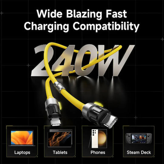 Sharge Phantom USB 2.0 Kabel USB-C männlich - USB-C 240W Gelb (SJX-SJ-CC-1.2-HY-HUA)