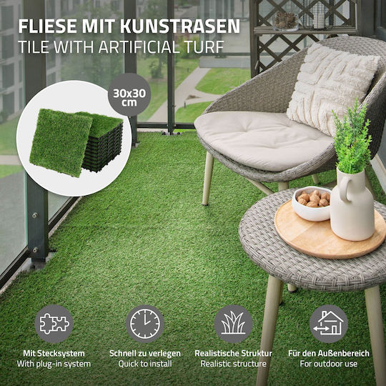 Synthetic Turf in Roll 0.3x0.3m and 35mm Height