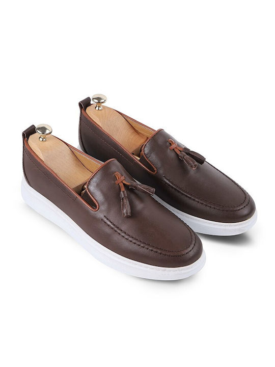 Leder Herren Mokassins in Braun Farbe