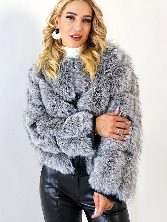 Scurtă Blană de damă White