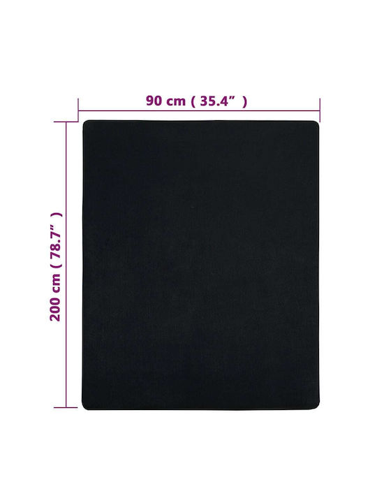 vidaXL Sheet Set with 1 Pillowcase for Single Bed with Elastic 90x200cm. Black 2pcs