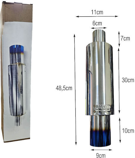 Auspuff Ende Für Auto Auspuffanlagen 48,5cm X 11cm Exhaust Muffler Tip 081239