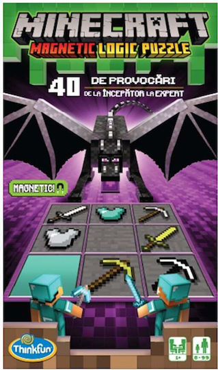 Joc de Societate Minecraft Magnetic pentru 2+ Jucători 8+ Ani Think Fun