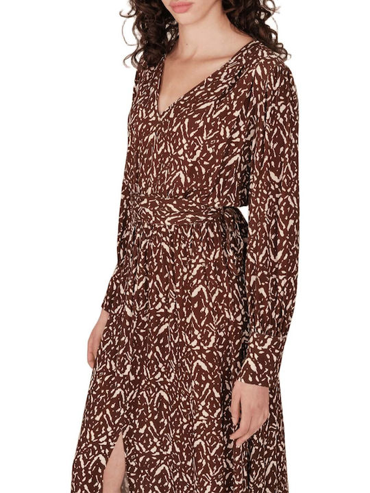 Midi Abend Damenkleid Braun