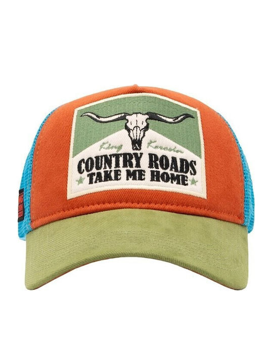 King Kerosin Καπέλο Country Roads Cap Orange&green King Kerosin Καπέλο Country Roads Cap Orange&green