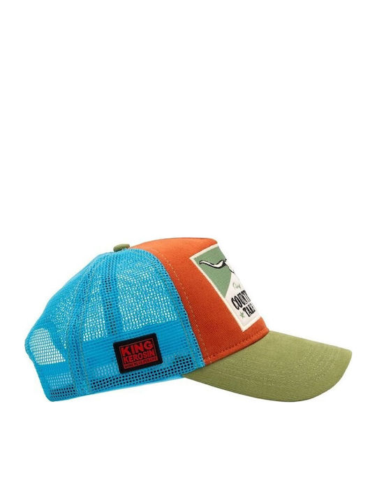 King Kerosin Καπέλο Country Roads Cap Orange&green