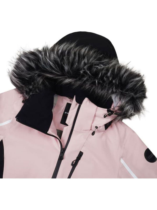 Icepeak 853120505-610 Γυναικείο Μπουφάν για Σκι & Snowboard Ροζ