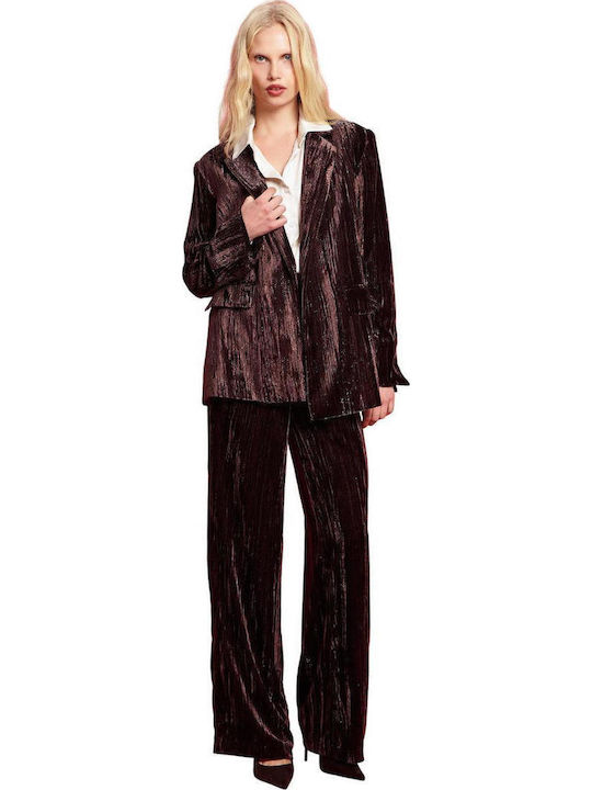 Passager Women's Velvet Blazer Brown