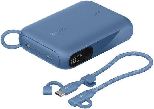 Belkin BoostCharge Power Bank 10000mAh 20W mit 2 USB-C Anschlüssen Blau