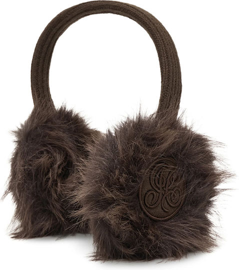 Γυναικείο Earmuff Πλεκτό σε Καφέ χρώμα