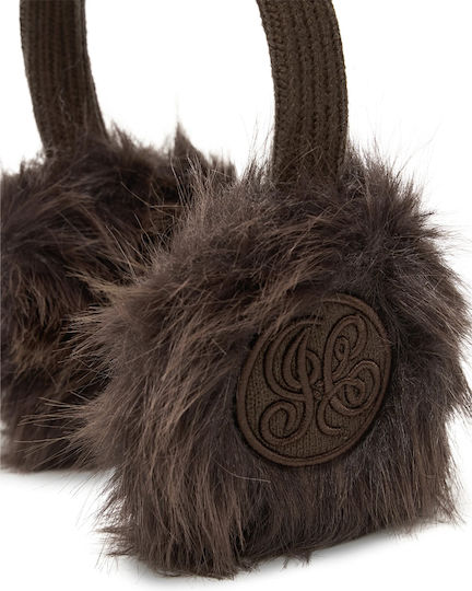 Γυναικείο Earmuff Πλεκτό σε Καφέ χρώμα