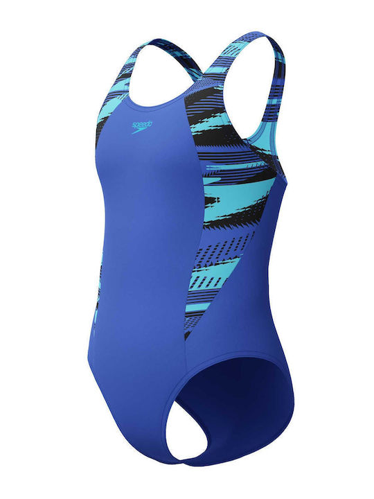 Speedo Hyperboom Splice Muscleback Детски Бански Една част Син