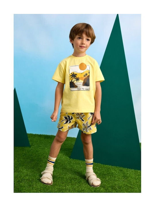Mayoral Kids Swimwear Swim Shorts Yellow