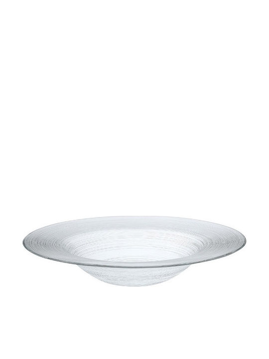 Espiel ''circle'' Plate Pasta Glass Transparent with Diameter 24.5cm 6pcs