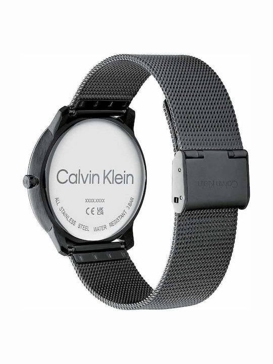 Calvin Klein Men's Watch 40mm Battery with Black Metal Bracelet