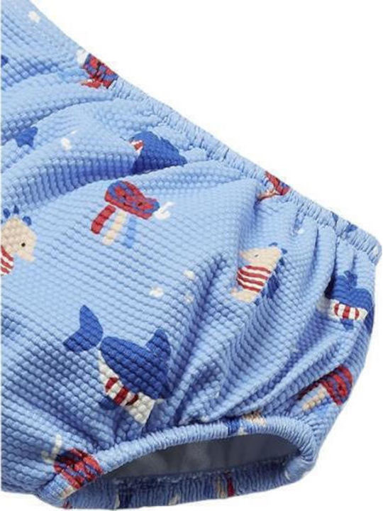 Mayoral Kids Swimwear Swim Diaper with Hat Blue