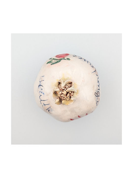 Grekas Home Handmade Tabletop Lucky Charm Pomegranate Ceramic 11cm 1pcs