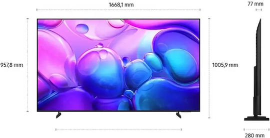 Samsung Smart Τηλεόραση 75" 4K UHD QLED Q6F HDR (2025) QE75Q6FAAUXXH