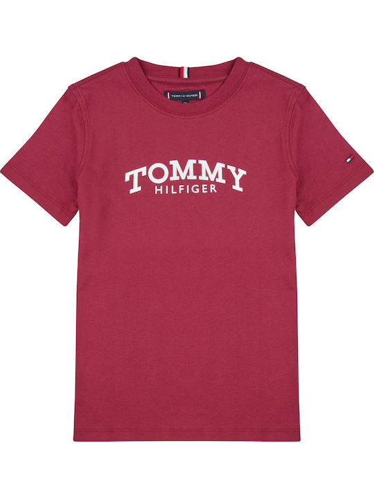 Παιδικό T-shirt Μπορντω Tommy