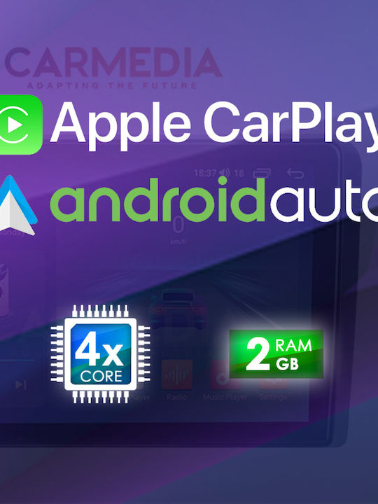 Carmedia Car Audio System for Honda Pilot 2016-2019 (Bluetooth/USB/WiFi/GPS/Apple-Carplay/Android-Auto) with Touch Screen 9"