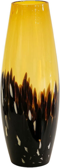 La Belle Maison Vase Boden Glas Braun Größe 17xH49cm La Belle Maison Vase Boden Glas Braun Größe 17xH49cm