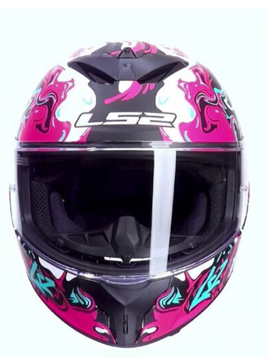 LS2 FF820 Rapid III Cyberg Matt Purple/Cyan Мотоциклетна каска Full Face ECE 22.06 1350гр