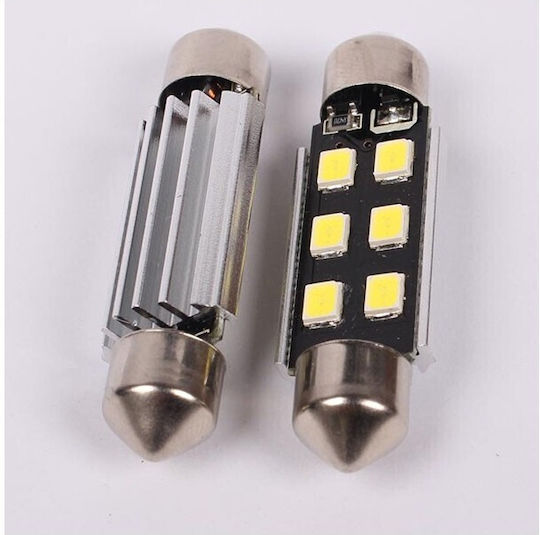 Heleco Λάμπες Αυτοκινήτου & Μοτοσυκλέτας C10W Canbus LED 6000K Ψυχρό Λευκό 3W 2τμχ