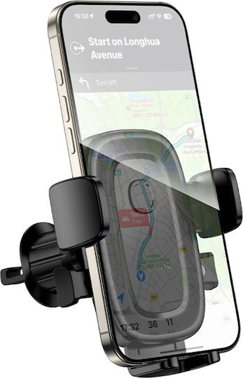 Borofone Car Mobile Mount with Adjustable Hooks Black