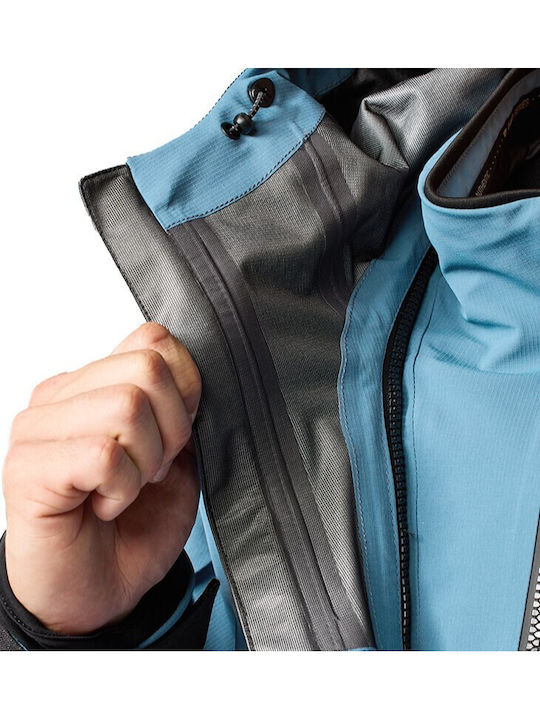 Rev'IT Smock Blackwater 3 H2O Winter Men's Motorcycle Jacket Cordura Waterproof Ocher Yellow/Blue