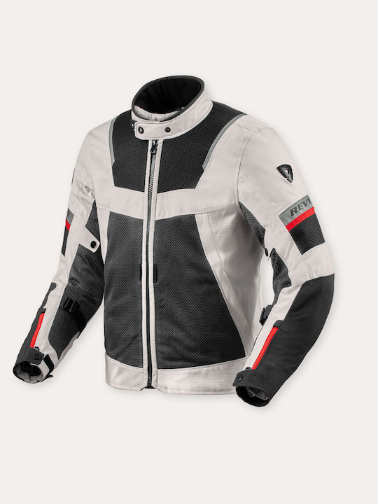 Rev'IT Tornado 4 H20 Herren Motorradjacke 4 Jahreszeiten Wasserdicht Silver-Black