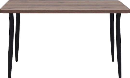 Levico Table Dining Room Wooden Smoked Walnut 130x75x75cm