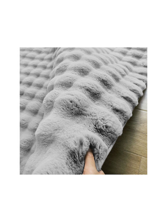 Beauty Home Bubble Art 9664 Modern Bedroom Rugs Set Gray 3pcs