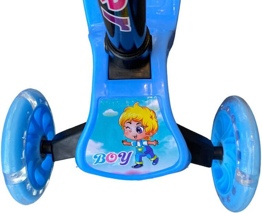 Patinetă Copii Pliabilă cu 3 Roți pentru 3+ Ani Albastră