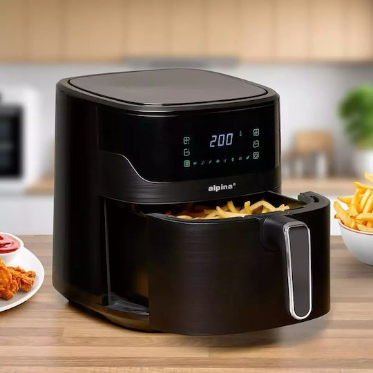 Alpina Air Fryer 6.5lt Μαύρο
