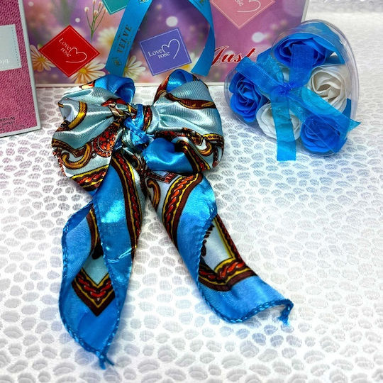 Arabian Love Set Mousuf Wardi 50ml Perfume Heart Soap Roses Satin Scarf Blue