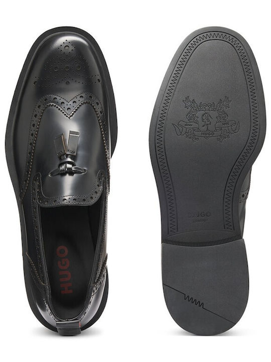 Lysander Δερμάτινα Ανδρικά Loafers σε Μαύρο Χρώμα