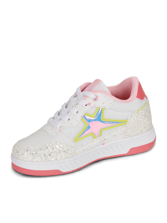 Kinder Sneakers mit Rollen Weiß