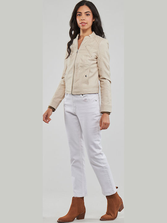 Favodona Jachetă de femei Biker Jacket Fulgi de ovăz
