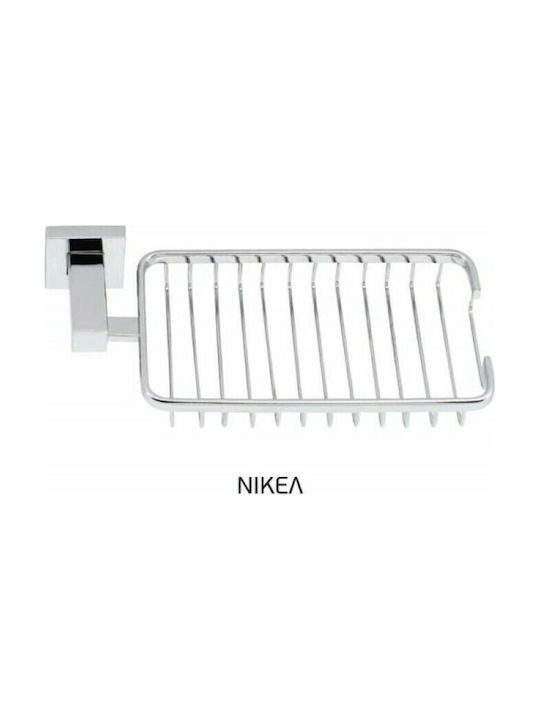Import Hellas Σπογγοθήκη Επιτοίχια Inox Ασημί