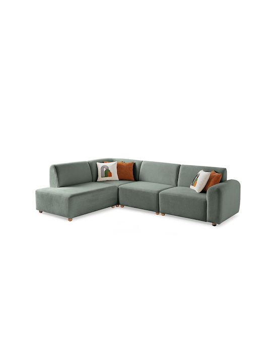 S-loft Colțar Canapea cu Colțul Stâng Verde Marin 206x290x85 cm