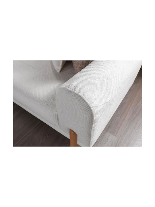 Bohem Τριθέσιος Καναπές Κρεβάτι Cream 228x93x83εκ.