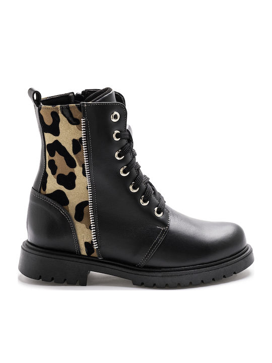 Leather Kids Boots Black