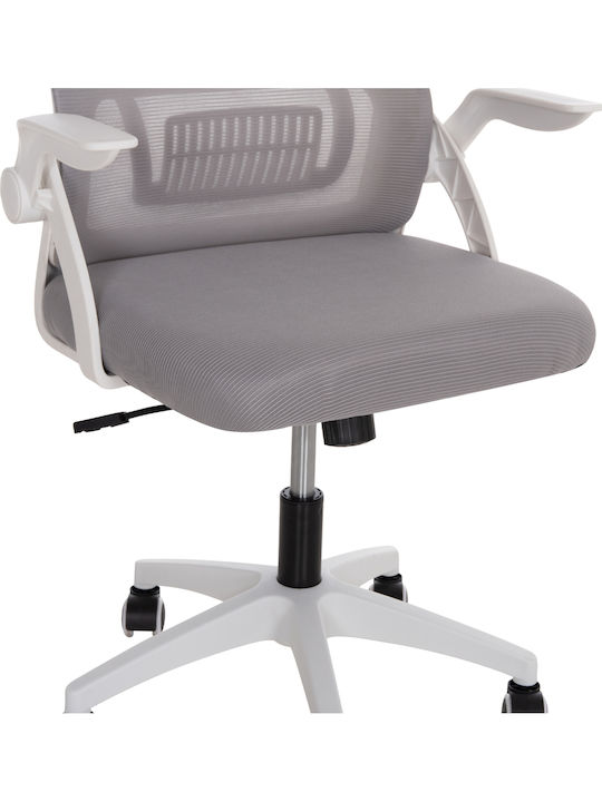 HomeMarkt Blazer Office Chair with Adjustable Arms Grey White