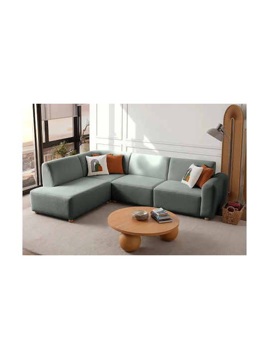 S-loft Colțar Canapea cu Colțul Stâng Verde Marin 206x290x85 cm