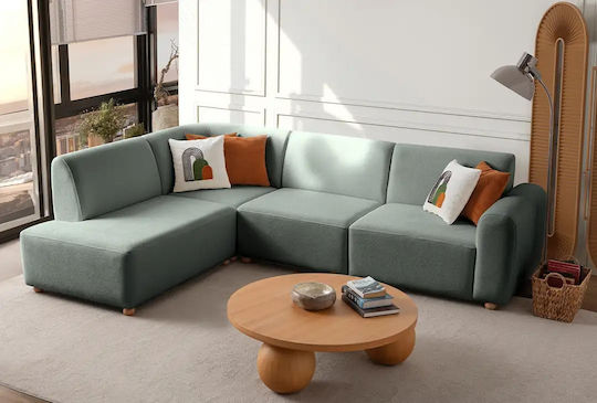 S-loft Corner Couch with Left Corner Sea Green 206x290x85 cm