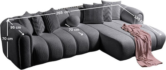 N-line Ecke Stoff 265x185x70cm