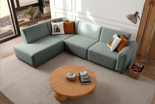 S-loft Corner Couch with Left Corner Sea Green 206x290x85 cm