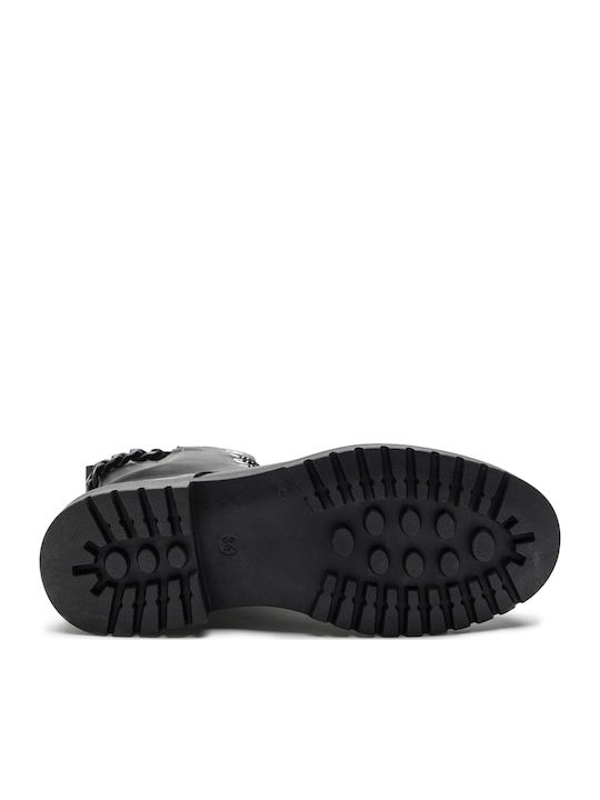 Leather Kids Boots Black